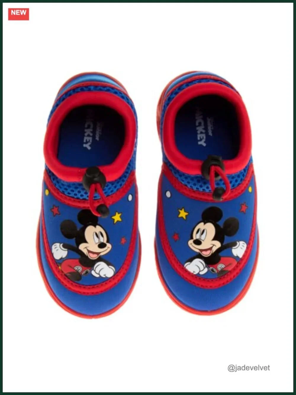 Mickey Mouse Water Shoes for Boys - Aqua Socks with Bungee Closure - Quick Dry
